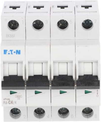 Eaton Leitungsschutzschalter 4p C 4a 6ka AC PL6-C4/4 166527