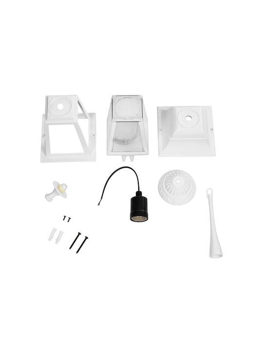 GloboStar Solme Corp de iluminat de Exterior E27 în Culoare Alb 203-0219