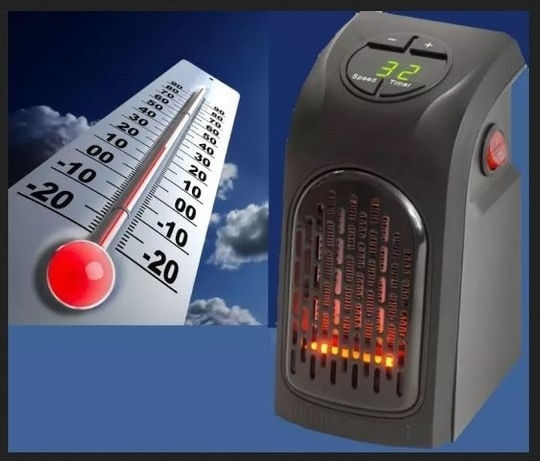 Acasă Fan Heater Room Floor Negru 400W