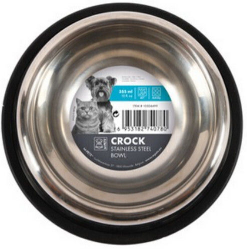 M-Pets Ανοξείδωτο Μπολ Φαγητού για Σκύλο & Γάτα 3.62lt σε Ασημί Χρώμα