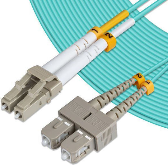 Microconnect Καλώδιο Οπτικής Ίνας LC/UPC-SC/UPC 3m Τιρκουάζ