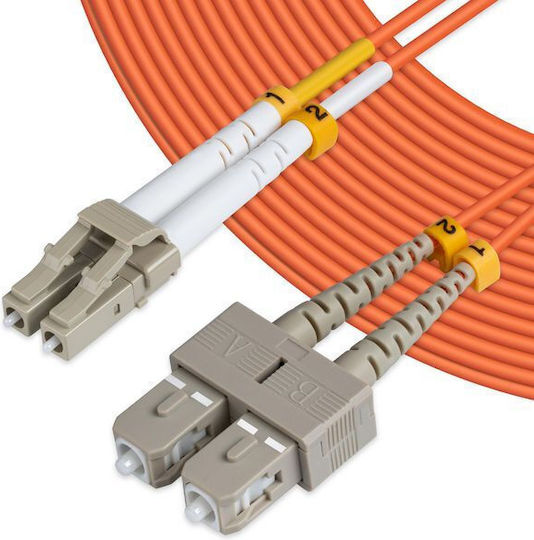 Microconnect Cablu de fibră optică LC/UPC-SC/UPC 3m Portocaliu 1buc