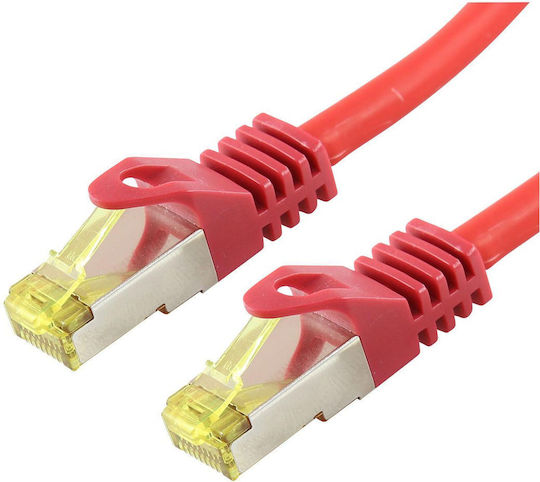 Logon S/FTP Kat.6a Ethernet-Netzwerkkabel 15m Rot 1Stück