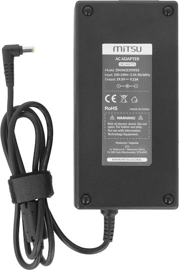 Mitsu Φορτιστής Laptop 180W 19.5V 9.23A για Acer