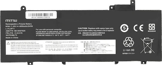 Mitsu Съвместима Батерия за Lenovo ThinkPad T480s с 4650mAh