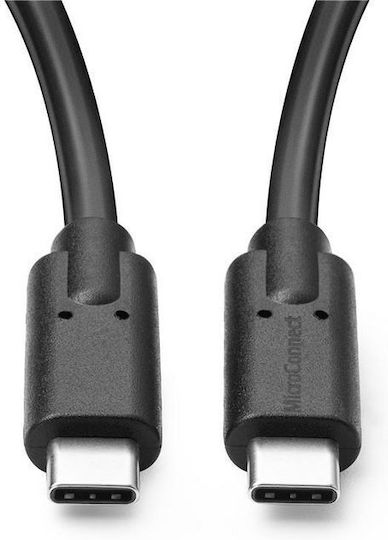 Microconnect USB 3.2 Video Cable USB-C male - USB-C 100W PD Μαύρο 0.25m USB3.2CC0.25