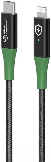 Microconnect USB-C zu Lightning Kabel Schwarz 2m