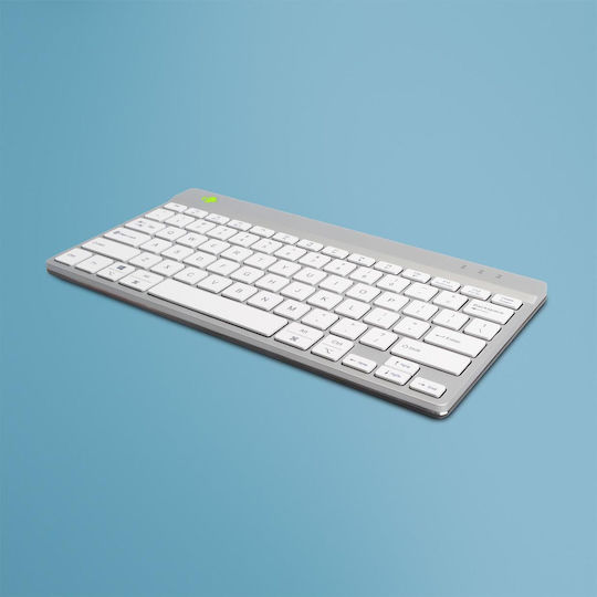 R-Go Tools Ergonomic Ασύρματο Πληκτρολόγιο Αγγλικό US Λευκό