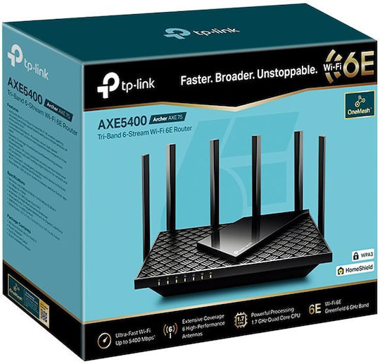 TP-LINK Archer AXE75 v1 Ασύρματο Router με 4 Θύρες Gigabit