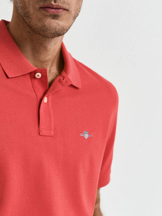 Polo Short Sleeve Blouse Brick Red