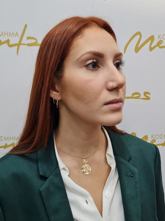 Mentzos Κολιέ από Επιχρυσωμένο Ασήμι