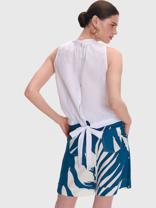 Women's Summer Blouse Cotton White