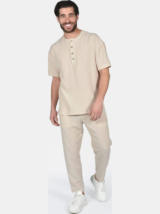Блуза с къс ръкав Beige