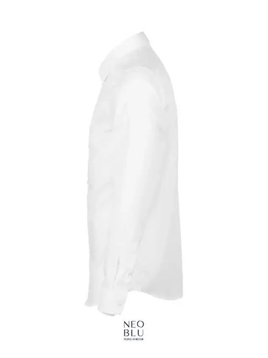 Μακρυμάνικo Βαμβακερό Πουκάμισο White Optic