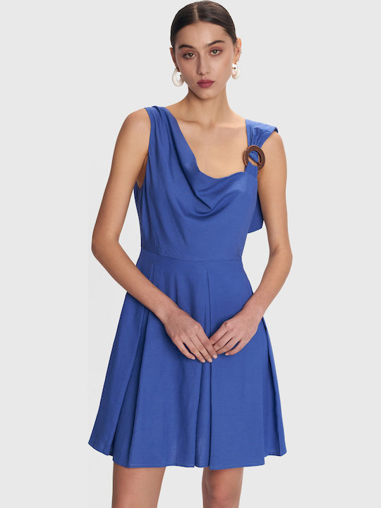 Summer Mini Evening Blue Dress
