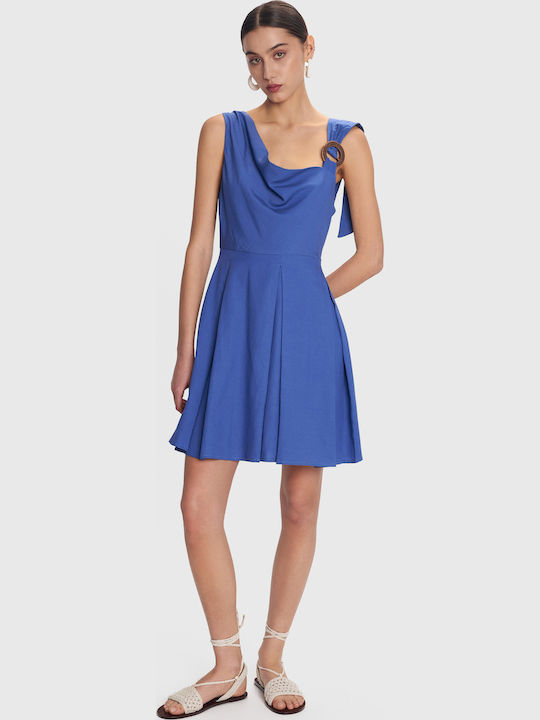 Summer Mini Evening Blue Dress