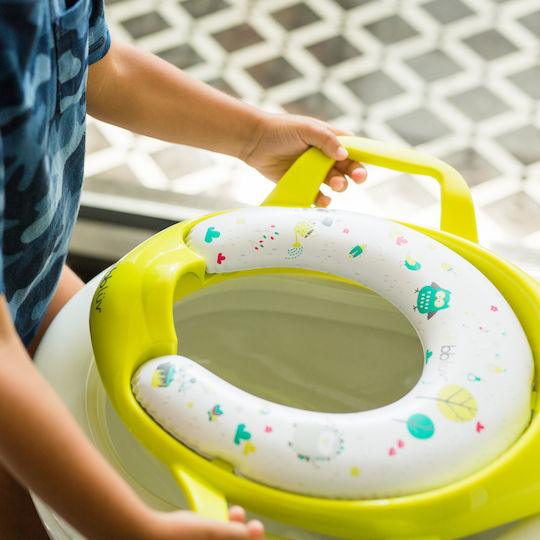 Bbluv Toddler Toilet Seat with Handles and Blue Cushion
