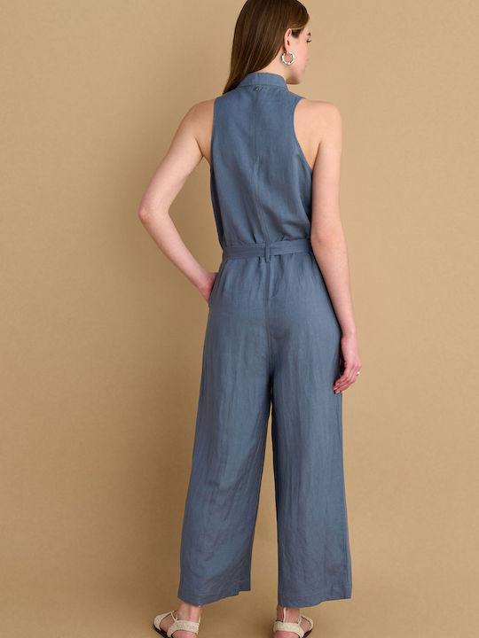 Women's Sleeveless One-piece Suit Blue