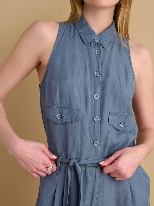 Women's Sleeveless One-piece Suit Blue
