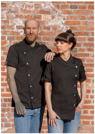 Rock Chef Haina Bucătar Negru cu Mâneci scurte