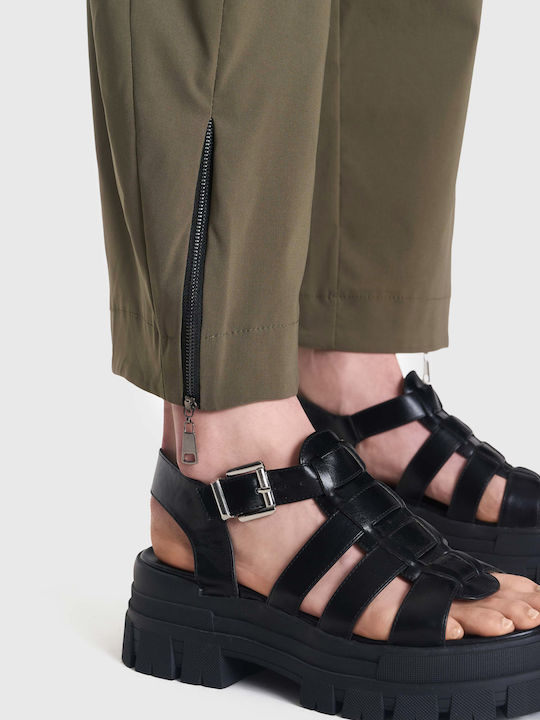 Women's Fabric Trousers Green