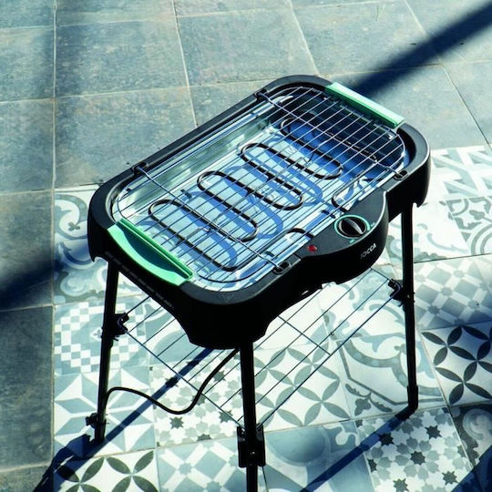 Jocca Επιδαπέδια Ηλεκτρική Ψησταριά Σχάρας 2000W με Ρυθμιζόμενο Θερμοστάτη 24.5x24.5εκ.