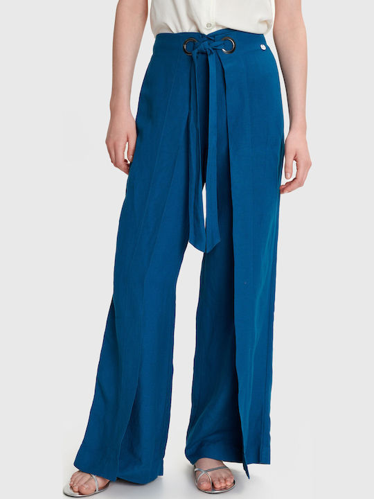 Femei Din material textil Pantaloni Albastră