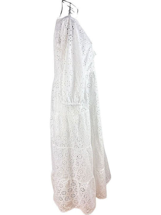 Rochie De Vară Pentru Femei Midi Alb
