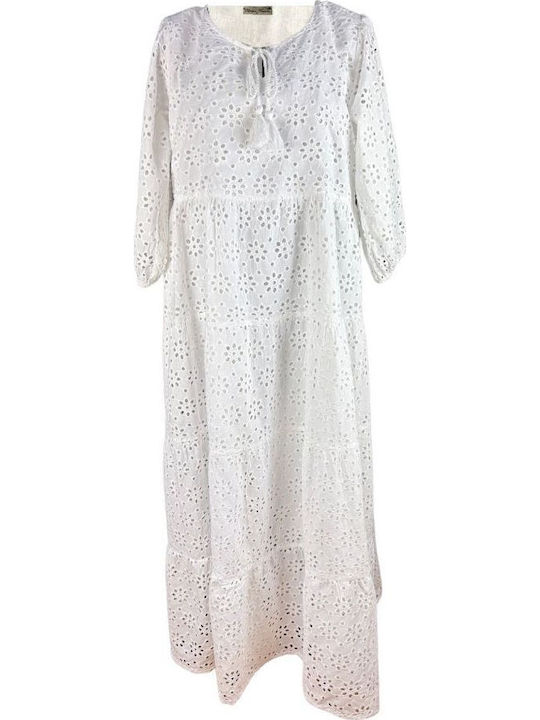 Rochie De Vară Pentru Femei Midi Alb