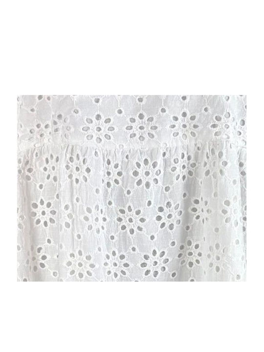 Rochie De Vară Pentru Femei Midi Alb