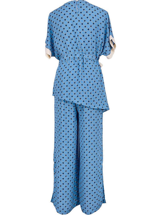 Women's Light Blue Set with Pants with Elastic