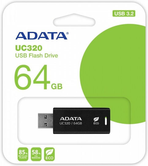 Adata Uc320 64GB USB 3.2 Stick Schwarz