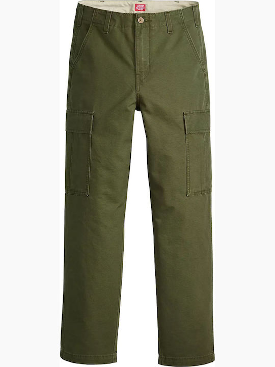 Xx Ανδρικό Παντελόνι Cargo με Ίσια Γραμμή Dark Olive