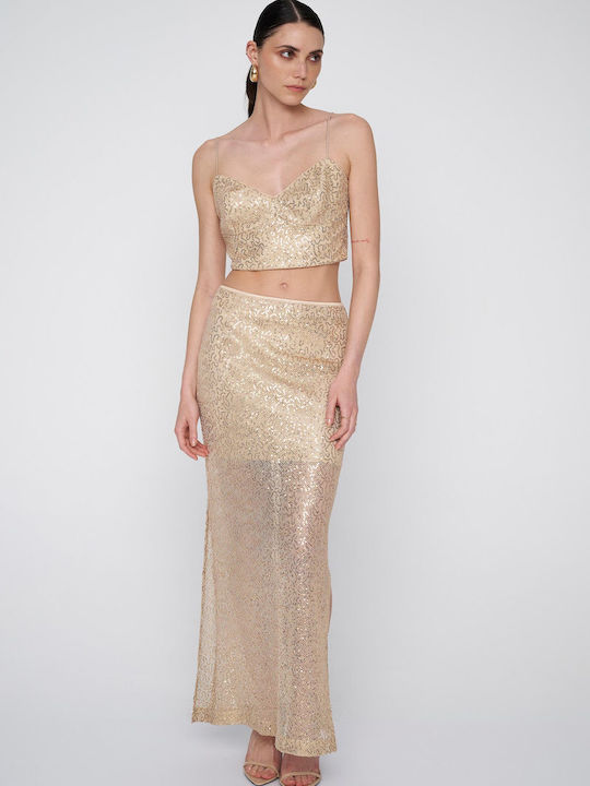 Maxi Skirt Metallic
