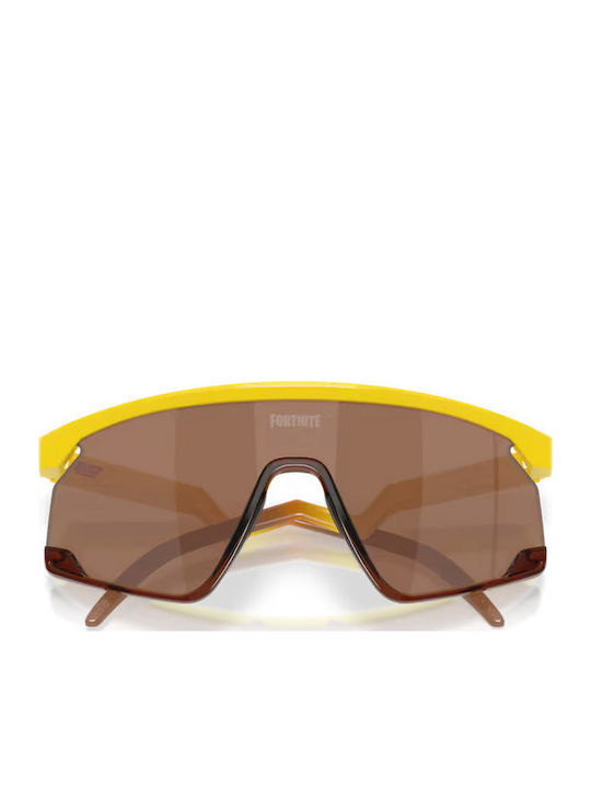 Oakley Bxtr Унисекс Слънчеви Очила с Жълта Пластмасова Рамка и Кафяви Стъкла OO9280-21