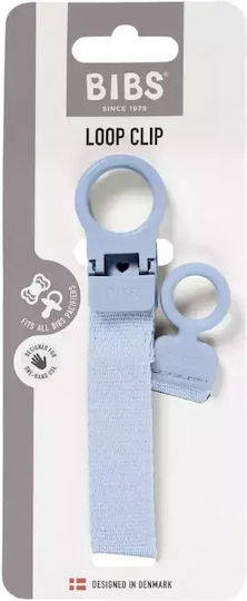 Bibs Pacifier Ribbon Made of Fabric Blue