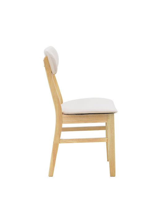 Gaborn Dining Room Wooden Chair Natural-beige 47x47x81.5cm