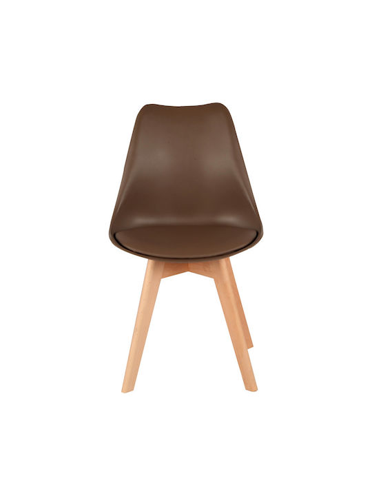 Gaston Dining Room Polypropylene Chair Brown Shade 43x51x75cm