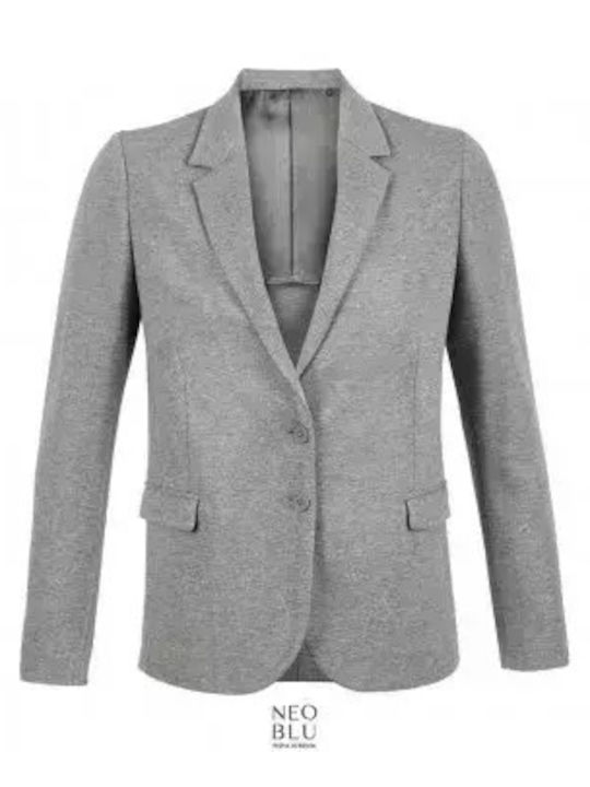 Neoblu Γυναικείο Σακάκι Grey Melange