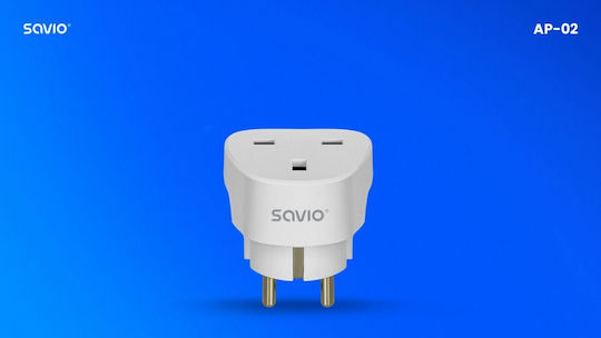 Savio English to Greek Plug Adapter