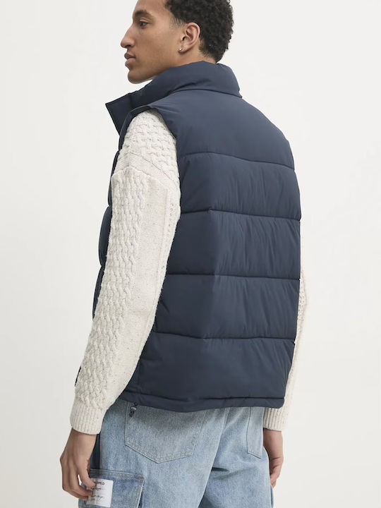 Ärmelloses Winter Puffer Jacke Blau