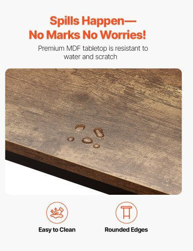 Table Bar Wooden Brown 99.06x40.64x90.17cm
