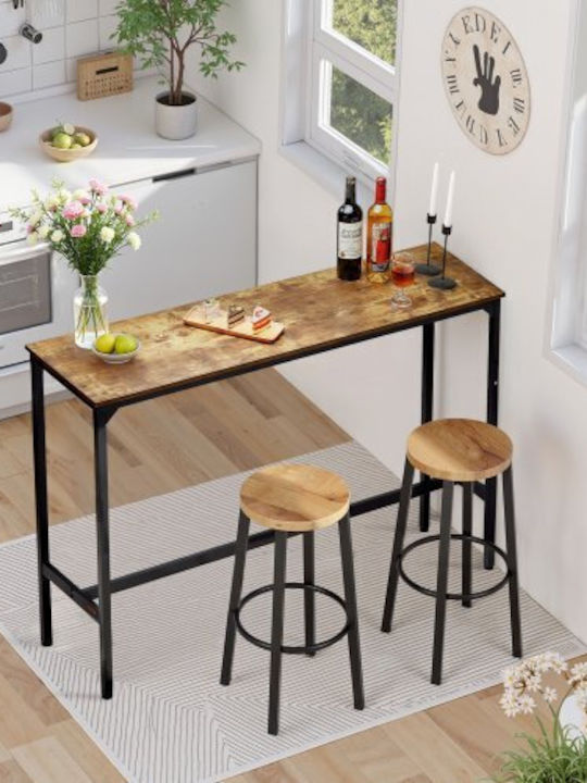 Table Bar Wooden Brown 139.7x38.1x99.06cm
