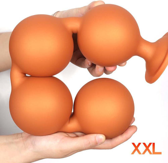 Anus Butt Plug Suction Golden Xxl 49cm