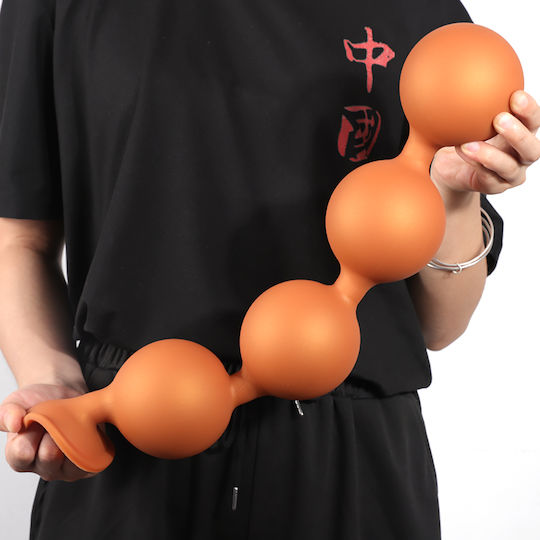 Anus Butt Plug Suction Golden Xxl 49cm