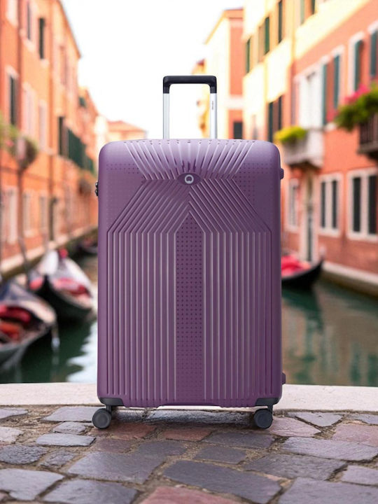 Delsey Ordener Cabin Travel Suitcase Hard Purple with 4 Wheels Height 55cm