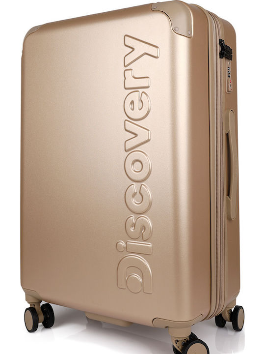 Discovery Mittlerer Reisekoffer Hartschalen Gold mit 4 Räder