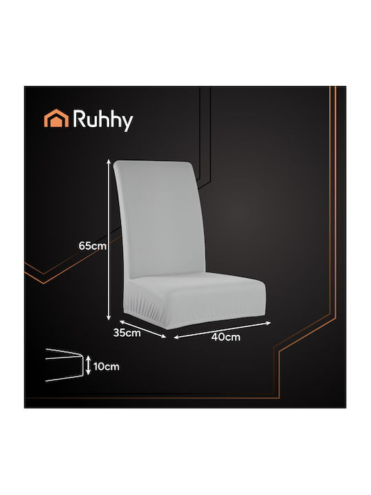 Ruhhy Elastic Cover for Chair Gray 65x40cm 6pcs