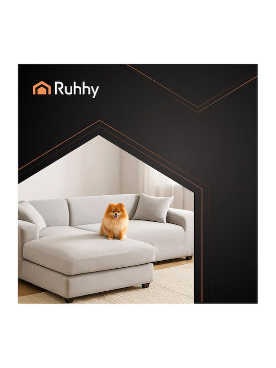 Ruhhy Waterproof Elastic Cover for Corner Sofa Light Gray 45x45cm 1pcs