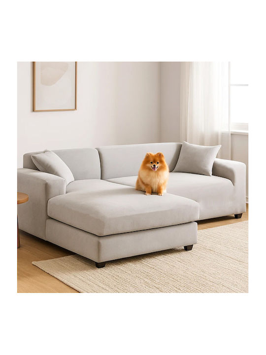 Ruhhy Waterproof Elastic Cover for Corner Sofa Gray 45x45cm 1pcs